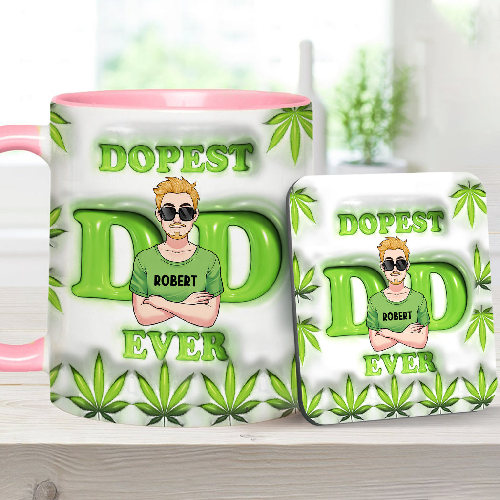 Daddy's Lil Buds World's Dopest Dad - Personalized Father Accent Mug