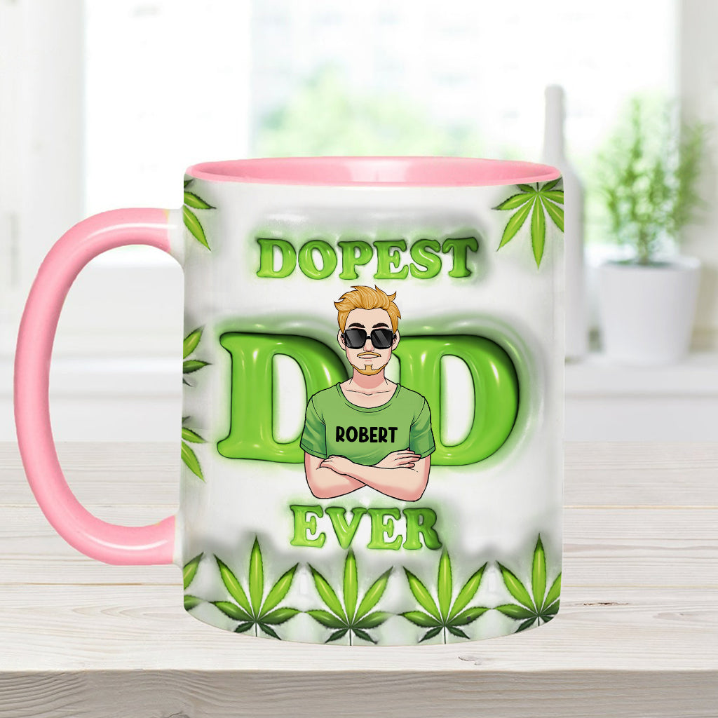 Daddy's Lil Buds World's Dopest Dad - Personalized Father Accent Mug