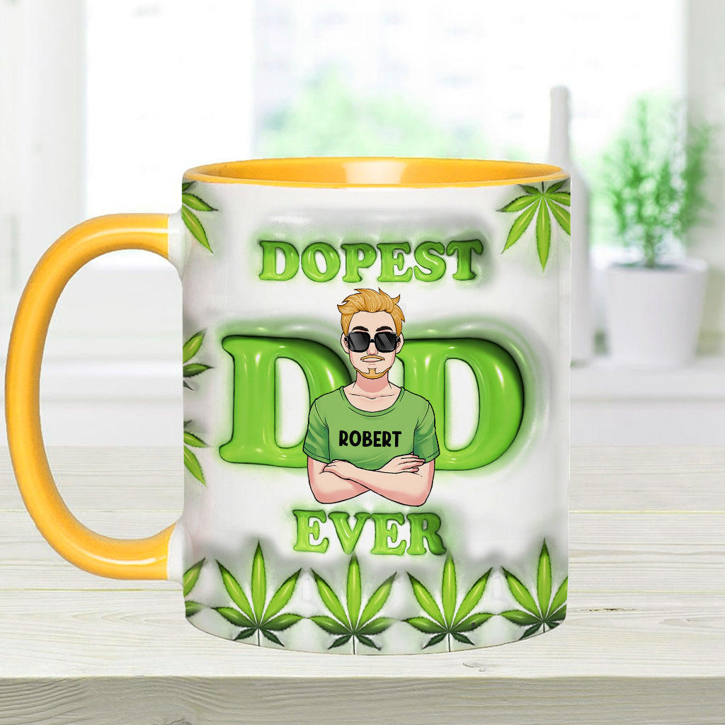 Daddy's Lil Buds World's Dopest Dad - Personalized Father Accent Mug