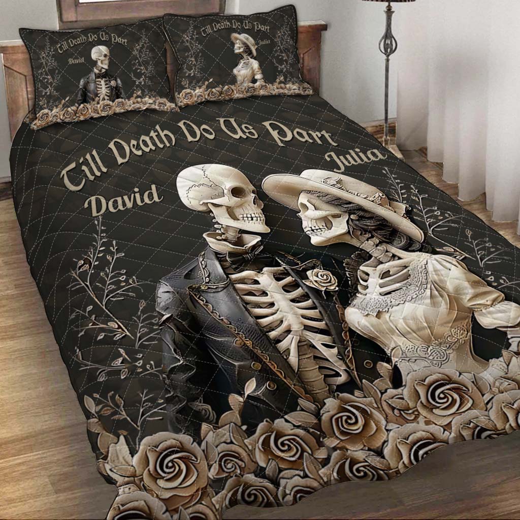 Till Death Do Us Part - Personalized Couple Quilt Set