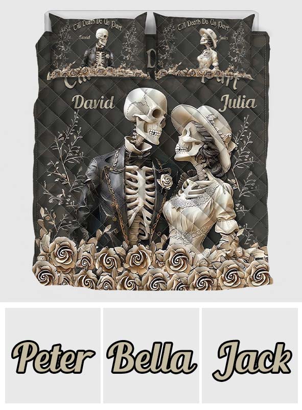 Till Death Do Us Part - Personalized Couple Quilt Set