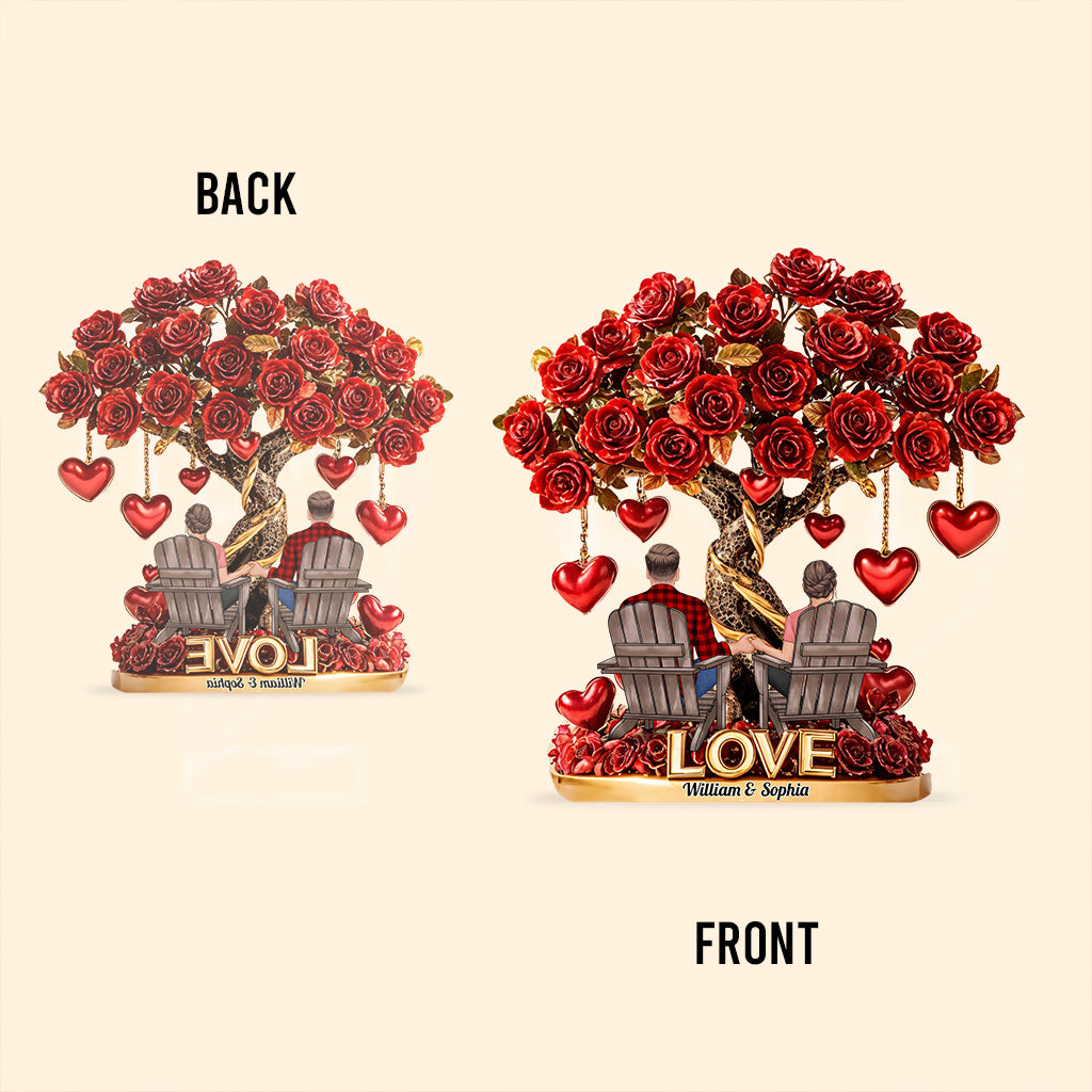 Tree of Love Christmas Gift for Couple - Personalized Couple Custom Shaped Acrylic Plaque