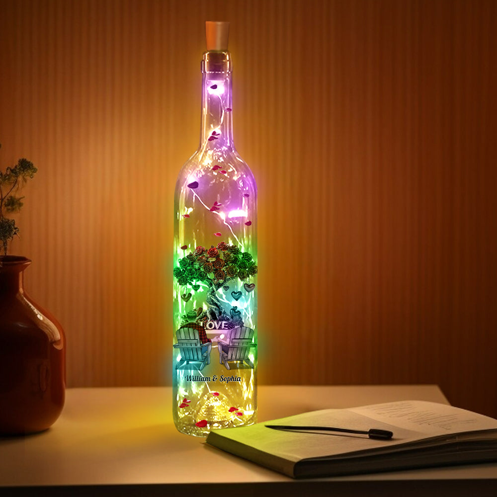 Tree of Love - Personalized Couple Wine Bottle Lamp