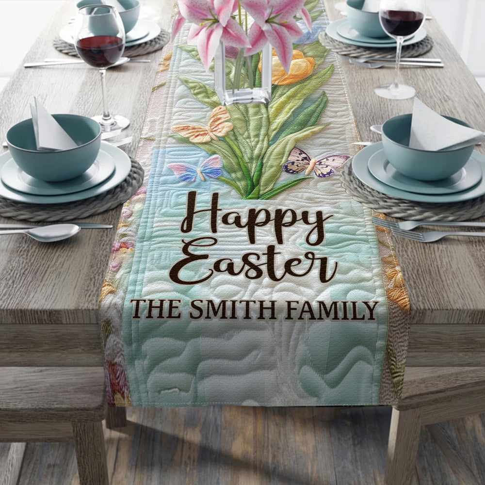 Happy Easter - Personalized Family Table Runner