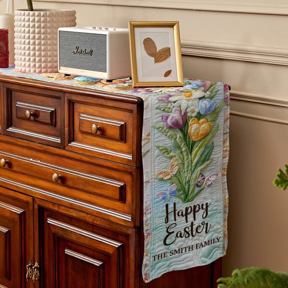 Happy Easter - Personalized Family Table Runner