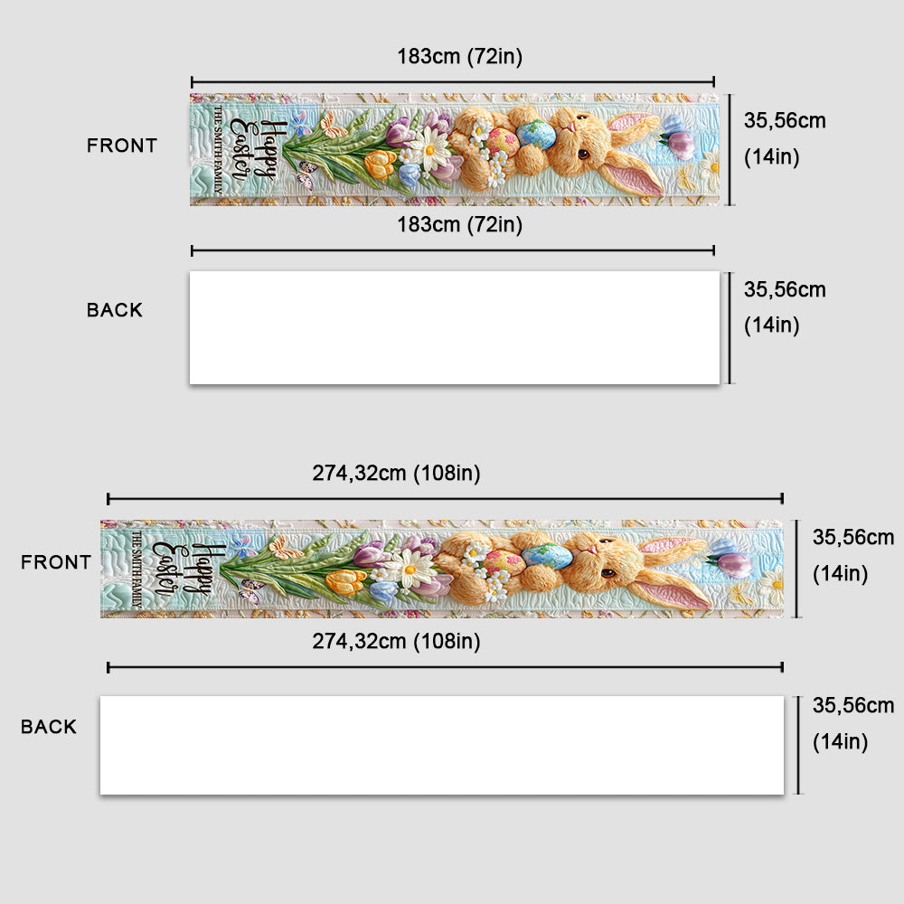 Happy Easter - Personalized Family Table Runner