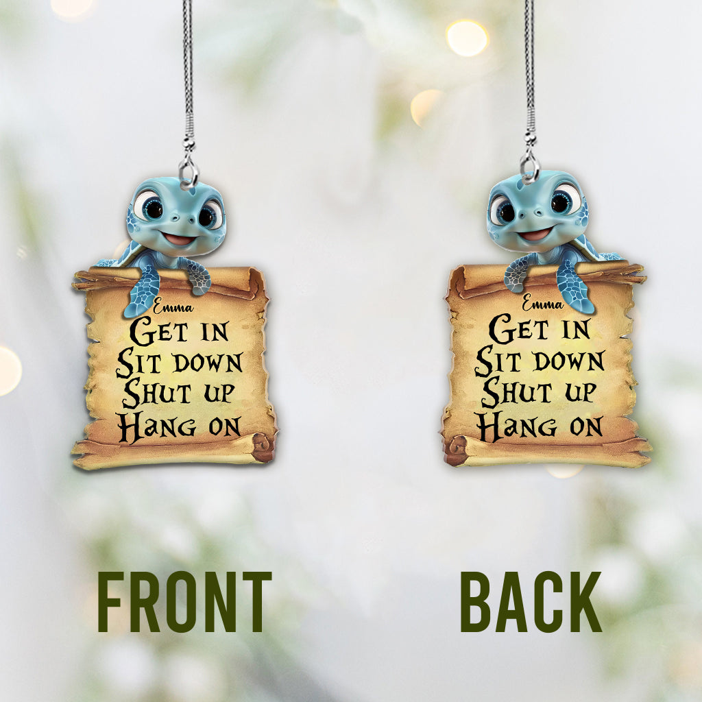 Love Turtle - Personalized Turtle Car Ornament