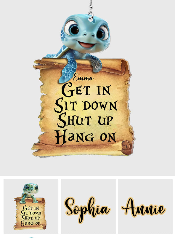 Love Turtle - Personalized Turtle Car Ornament