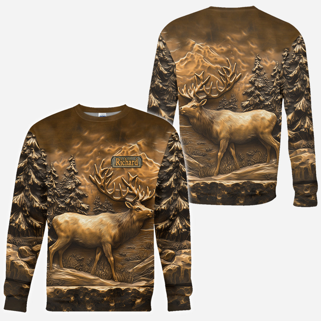 Hirschjagd - Personalisiertes Jagd-T-Shirt