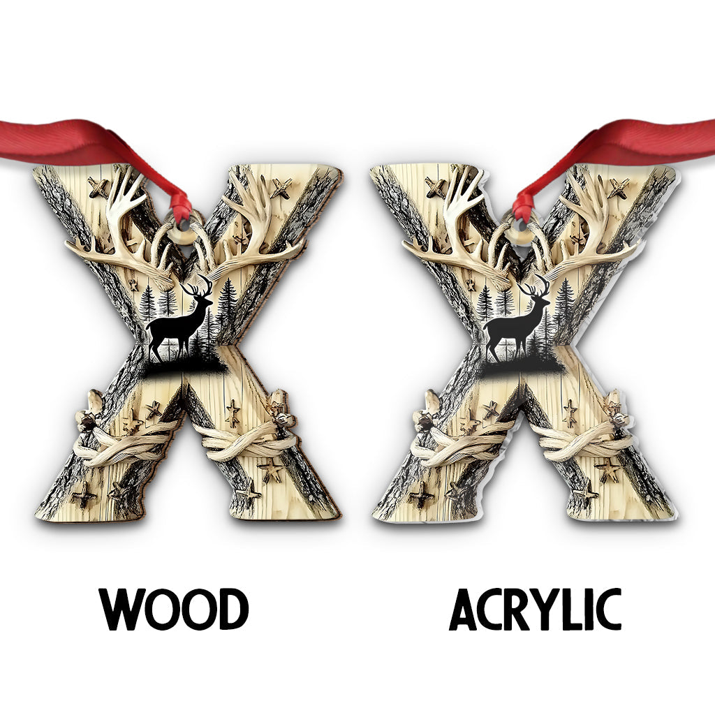 Any Letter, Hunting Alphabet - Personalized Hunting Ornament
