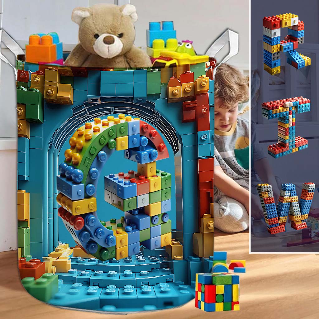 Building Alphabet Letter - Personalized Kid Storage Basket