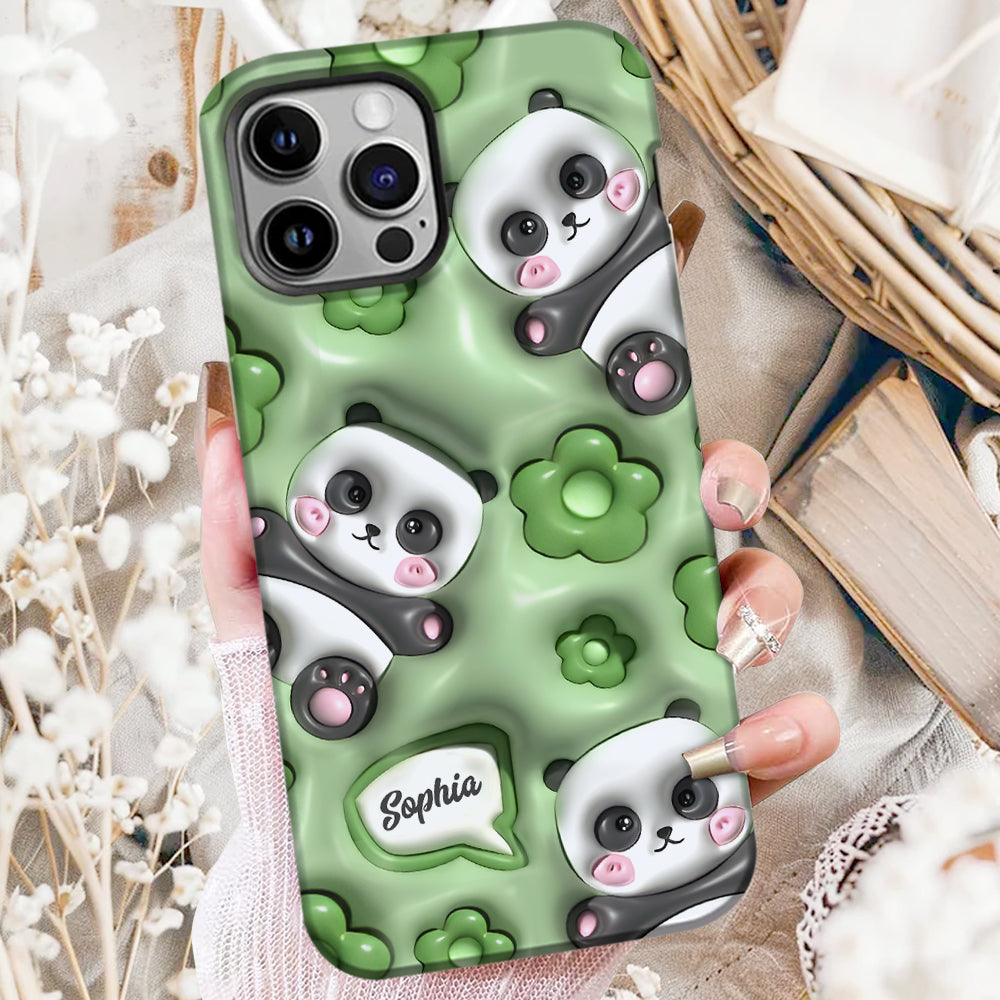 Liebe Pandas – Personalisierte Handyhülle mit Vollbilddruck