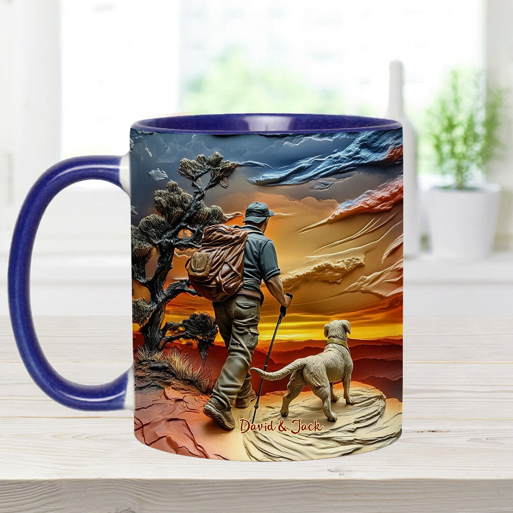 Not All Those Who Wander Are Lost - Personalized Hiking Accent Mug