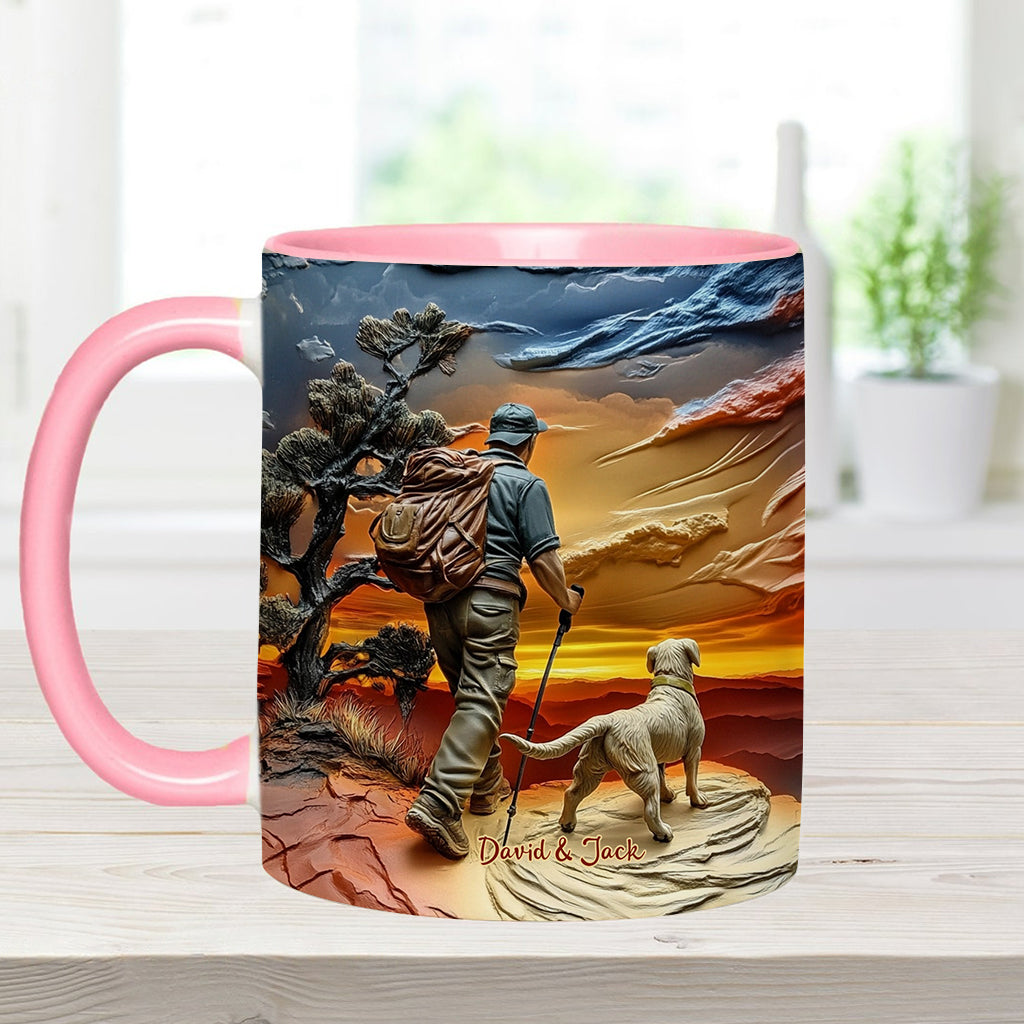 Not All Those Who Wander Are Lost - Personalized Hiking Accent Mug