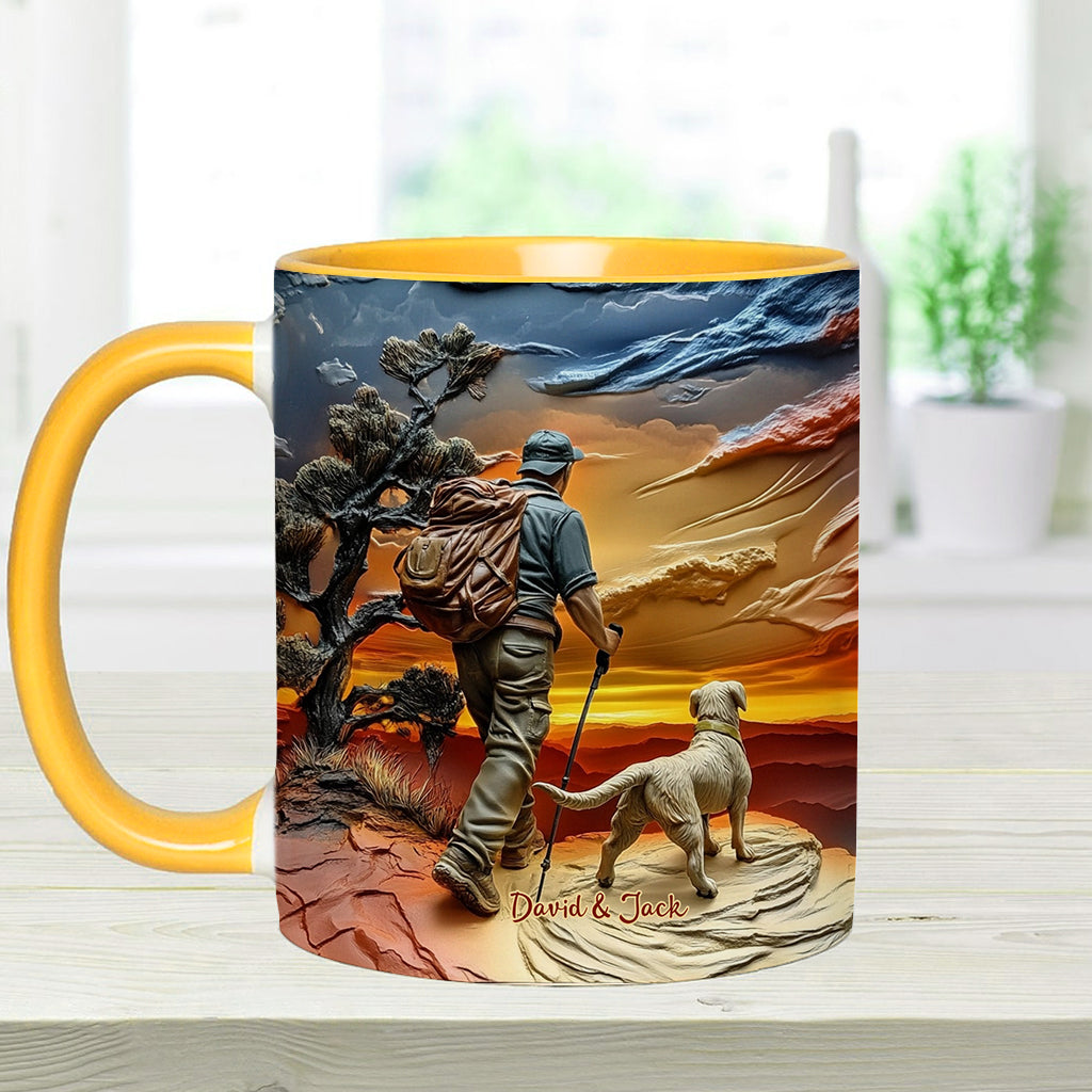 Not All Those Who Wander Are Lost - Personalized Hiking Accent Mug