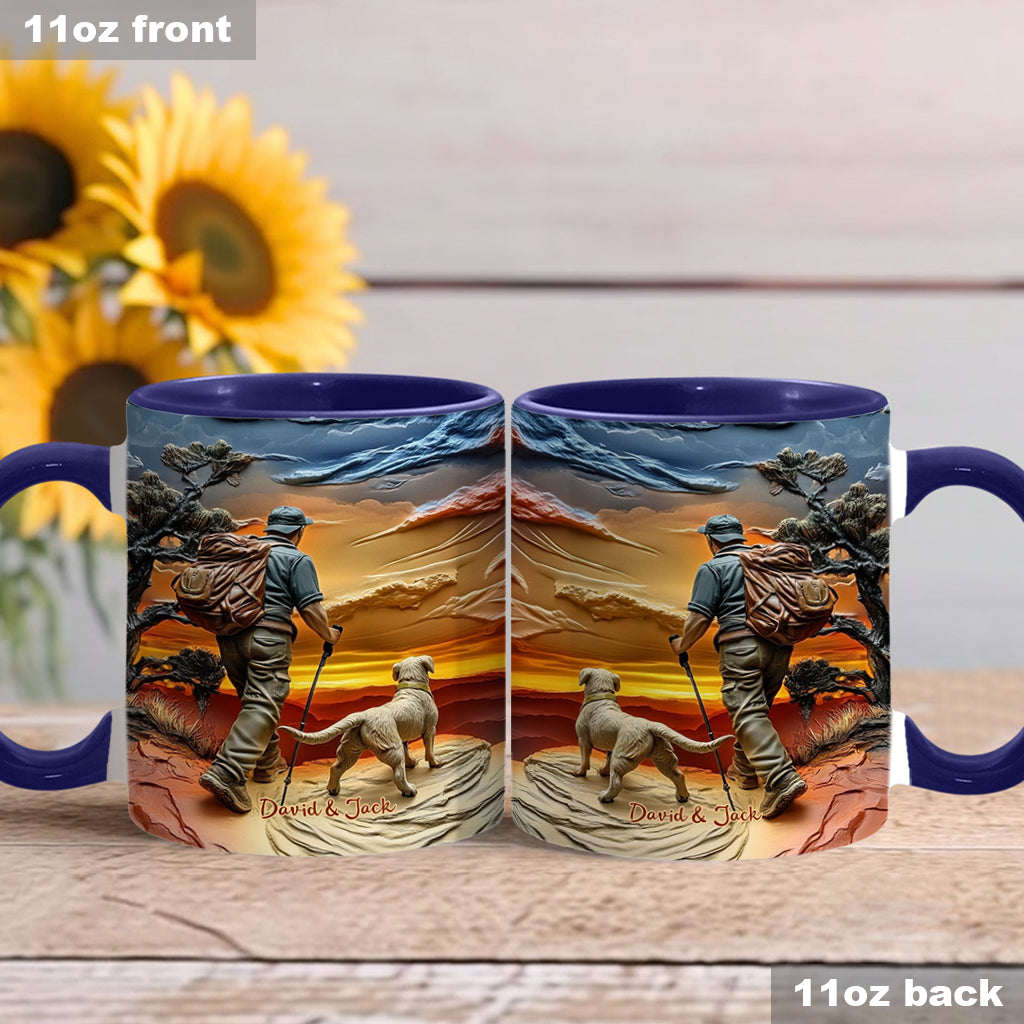 Not All Those Who Wander Are Lost - Personalized Hiking Accent Mug