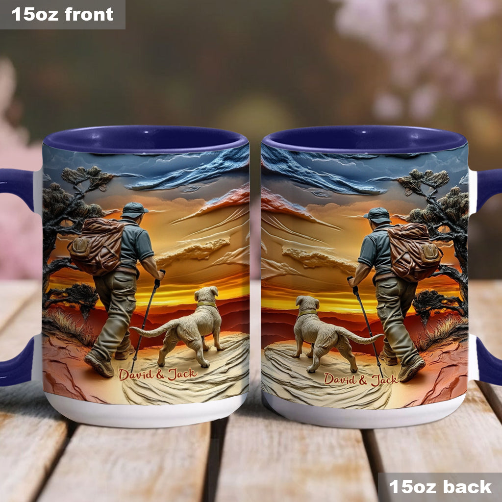 Not All Those Who Wander Are Lost - Personalized Hiking Accent Mug