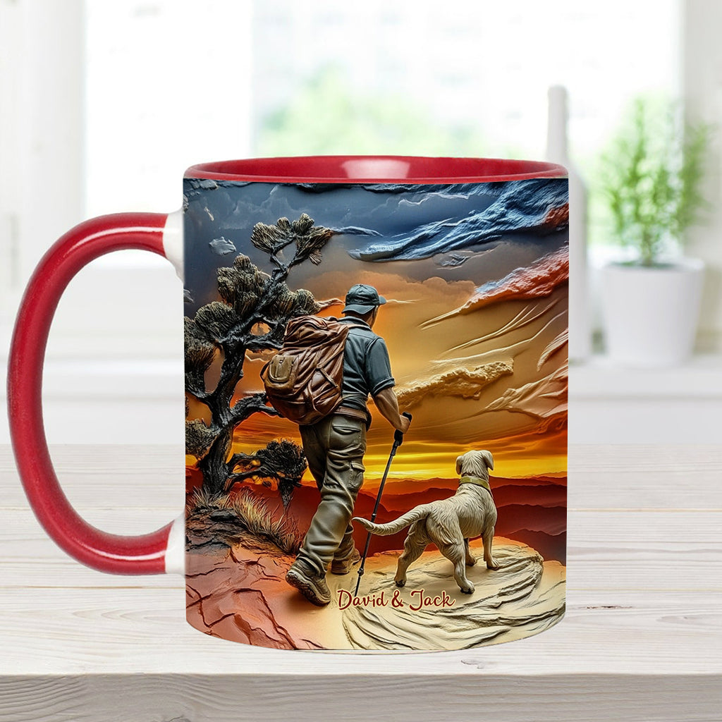 Not All Those Who Wander Are Lost - Personalized Hiking Accent Mug