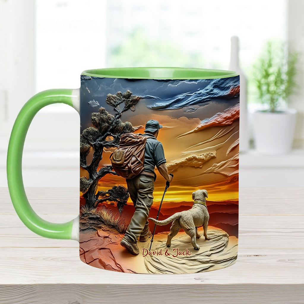 Not All Those Who Wander Are Lost - Personalized Hiking Accent Mug