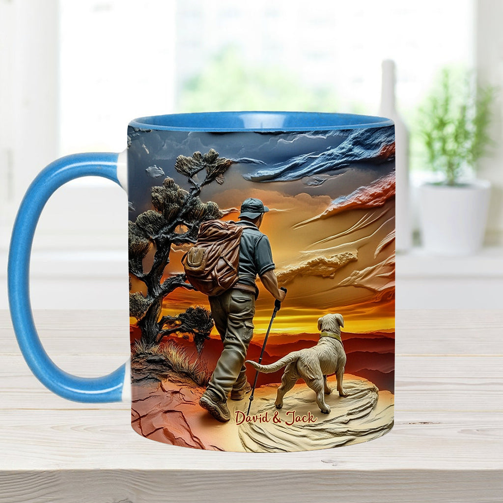 Not All Those Who Wander Are Lost - Personalized Hiking Accent Mug