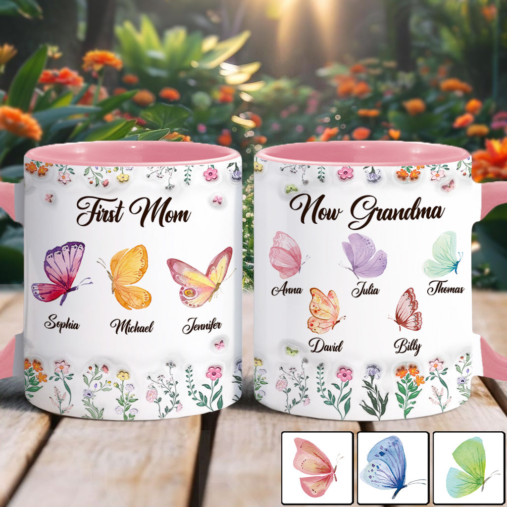 Erst Mama, jetzt Oma – personalisierte Tasse mit Oma-Akzent