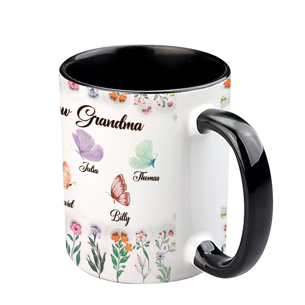 Erst Mama, jetzt Oma – personalisierte Tasse mit Oma-Akzent