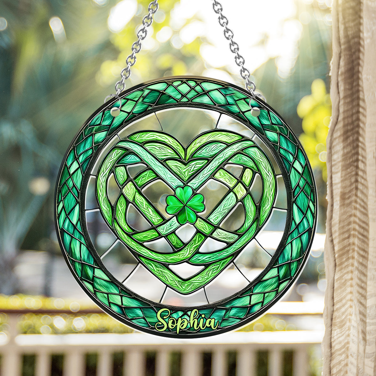 Glückssymbol – Personalisierter Fensterhänger zum St. Patrick's Day 