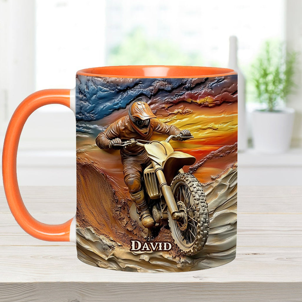 Born To Ride - Personalized Dirt Bike Accent Mug