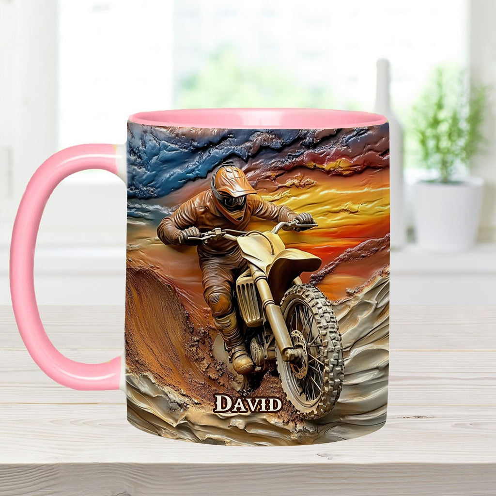 Born To Ride - Personalized Dirt Bike Accent Mug