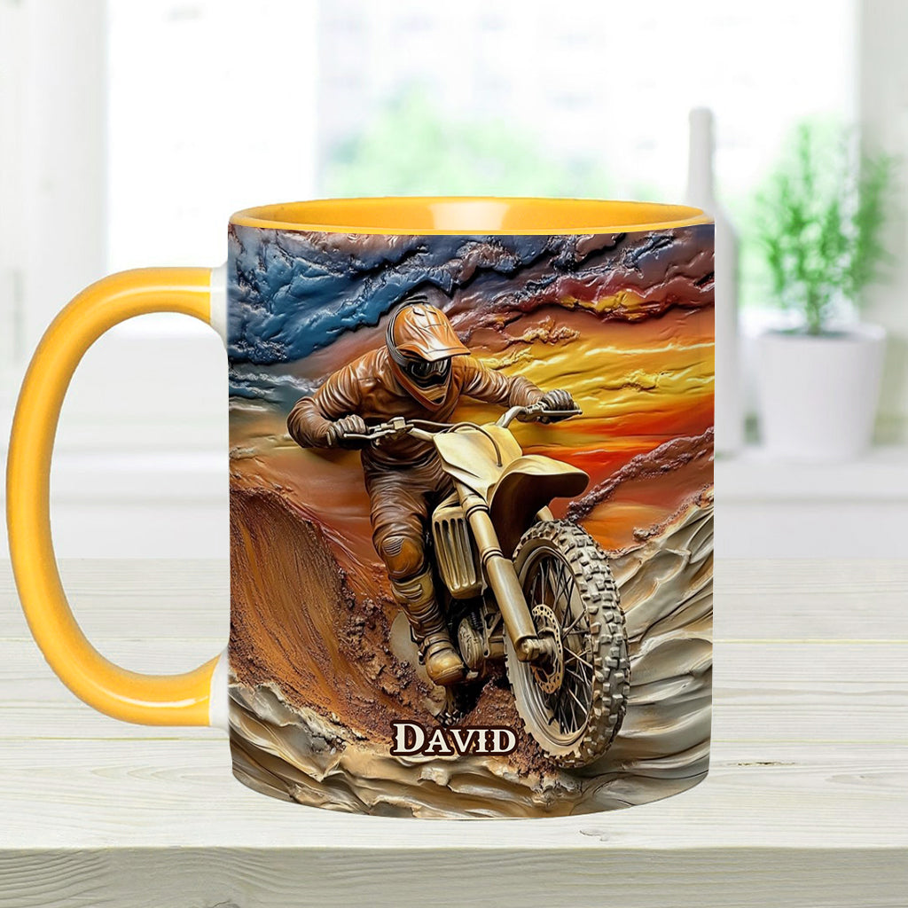 Born To Ride - Personalized Dirt Bike Accent Mug