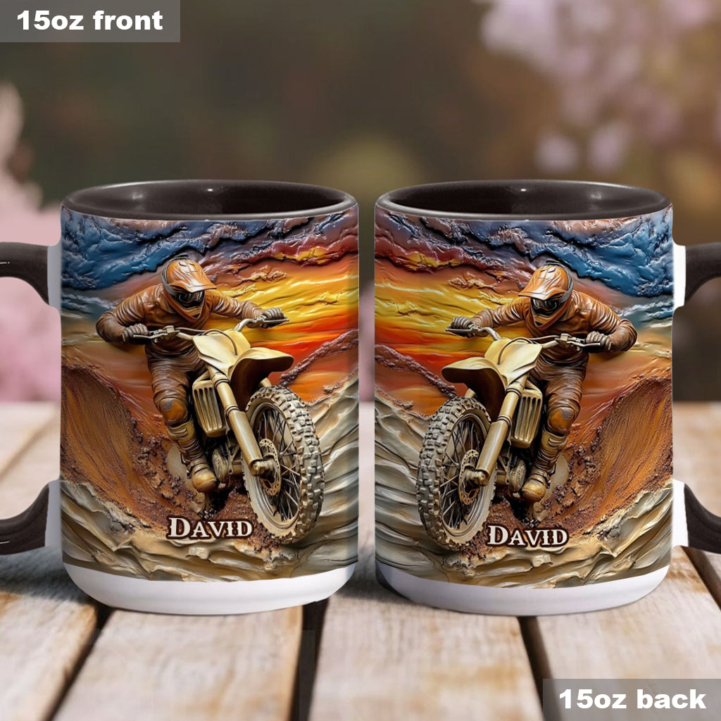 Born To Ride - Personalized Dirt Bike Accent Mug