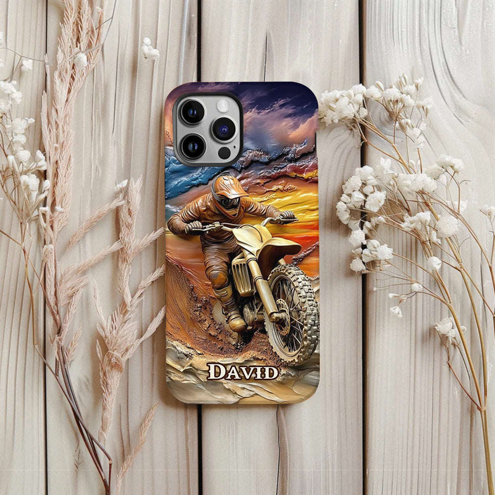 Born To Ride - Personalized Dirt Bike Full Print Phone Case
