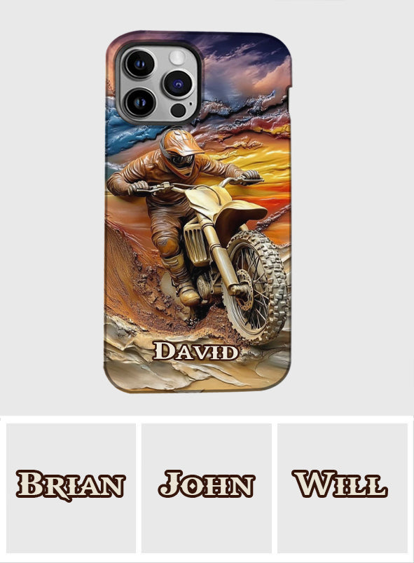 Born To Ride - Personalized Dirt Bike Full Print Phone Case