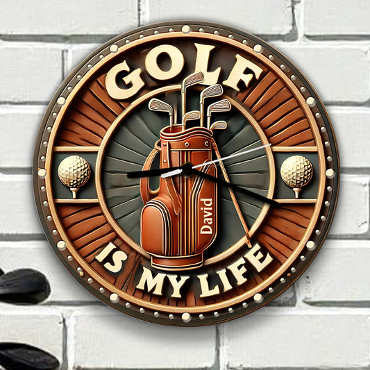 Golf Is My Life - Personalized Golf Wall Clock