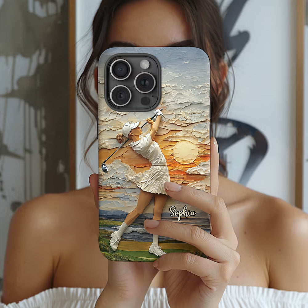 Le golf, c'est ma vie - Coque de téléphone personnalisée avec impression intégrale sur le thème du golf