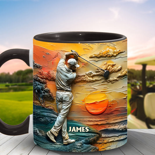 Golf Is My Life - Personalized Golf Accent Mug