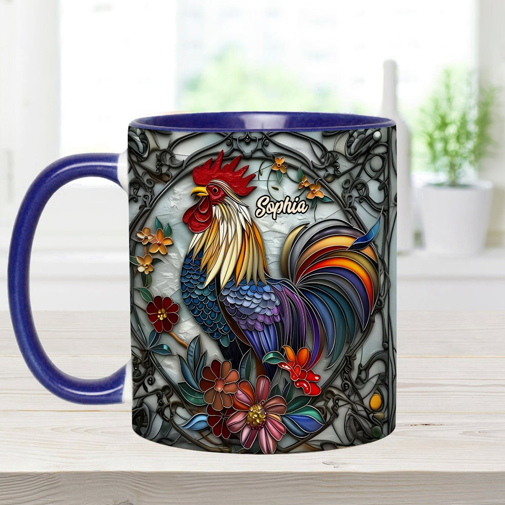 Cool Rooster - Personalized Chicken Accent Mug