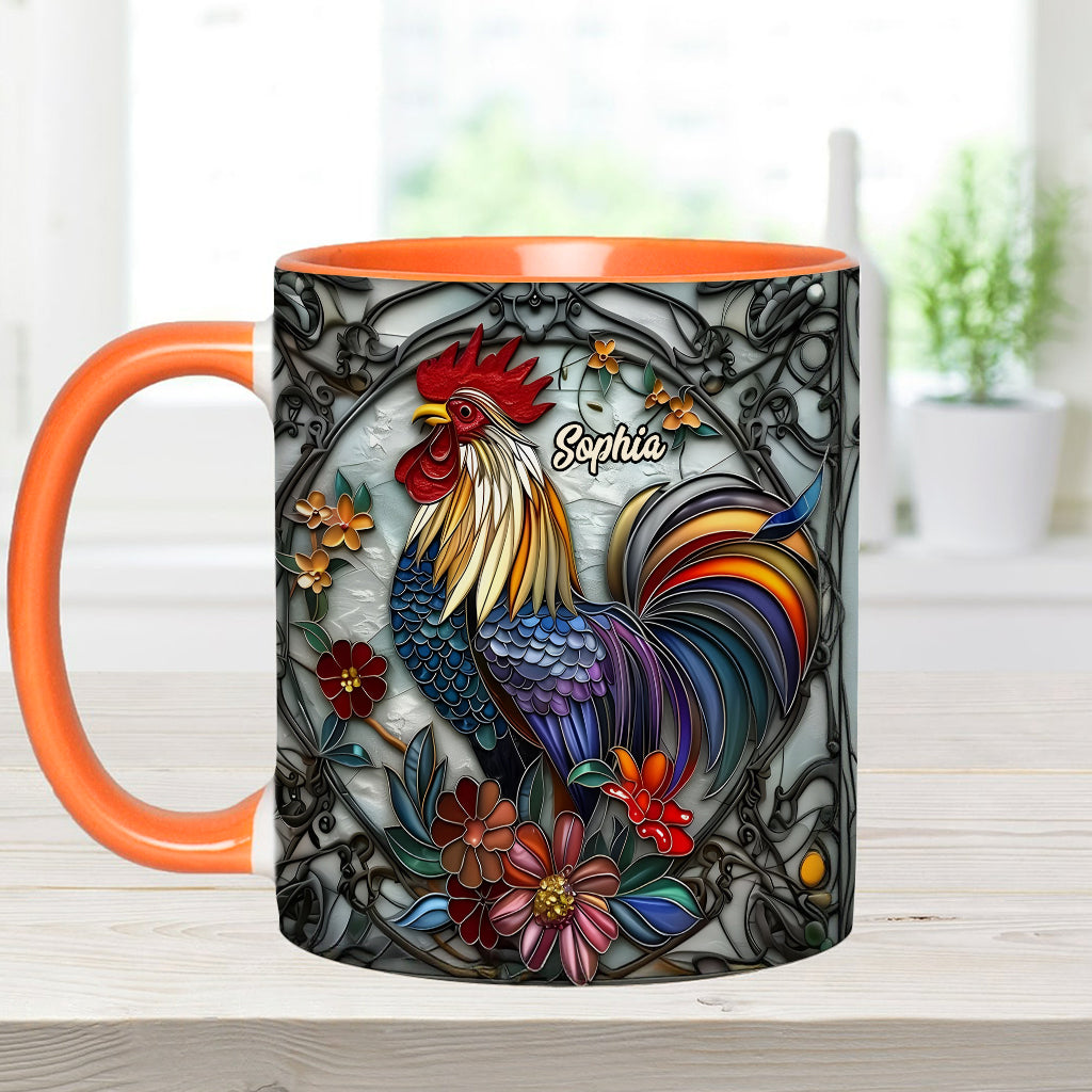 Cool Rooster - Personalized Chicken Accent Mug