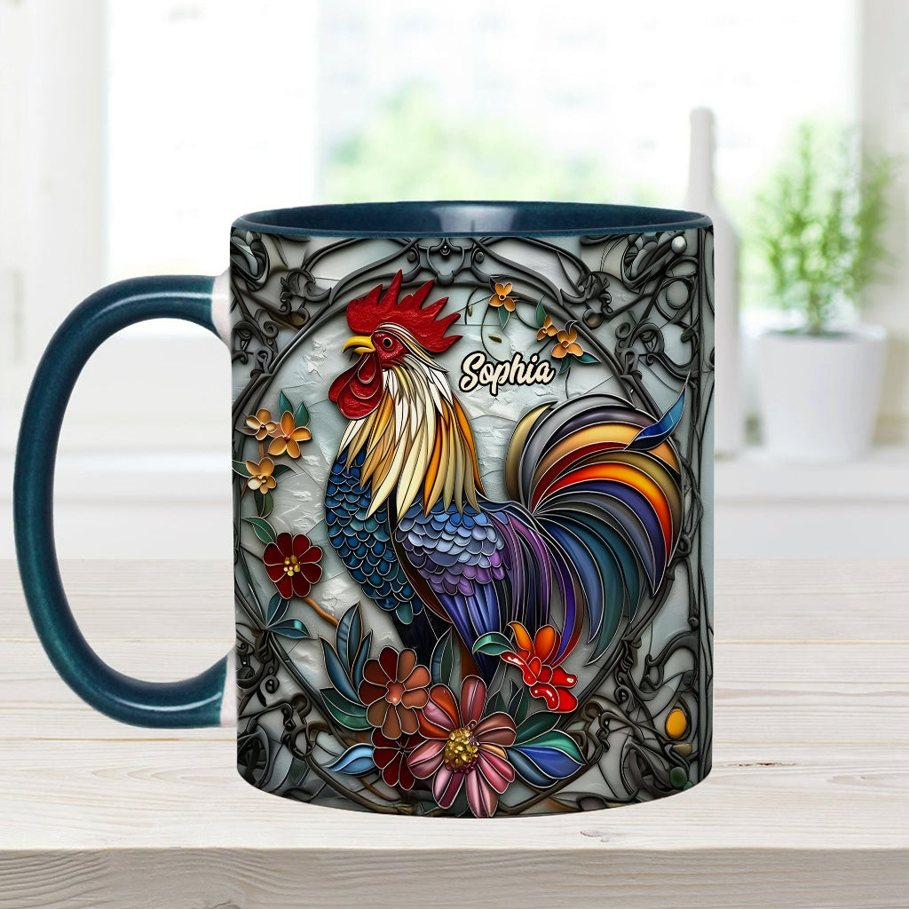Cool Rooster - Personalized Chicken Accent Mug