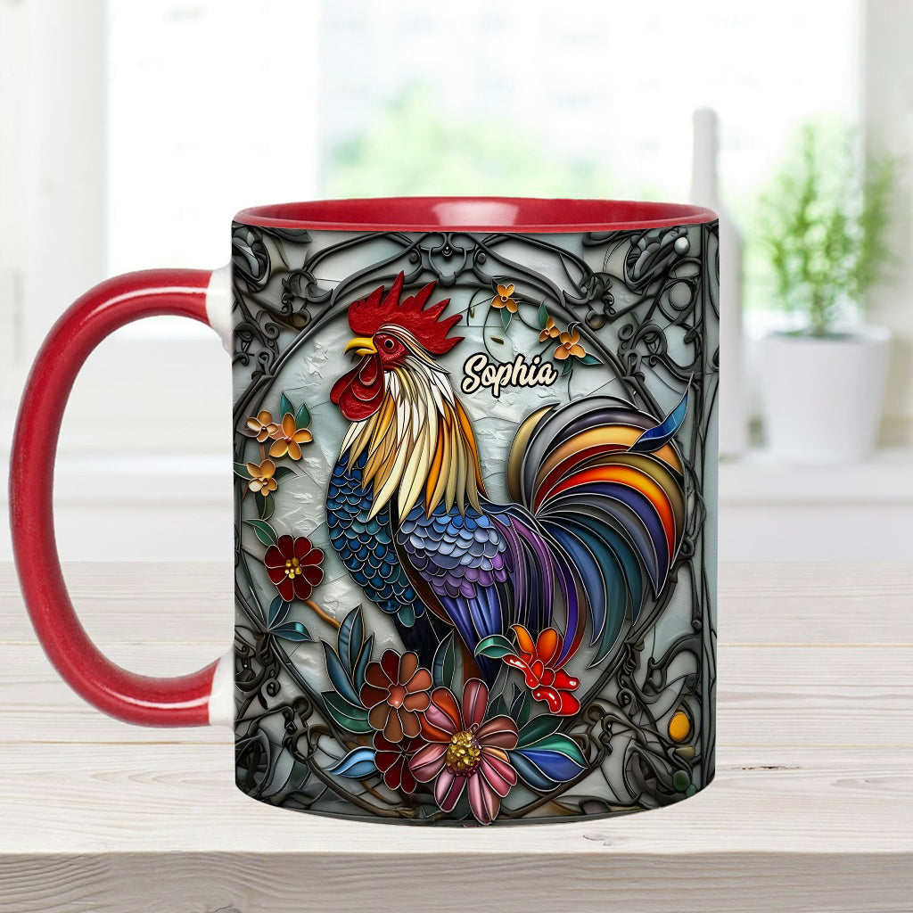 Cool Rooster - Personalized Chicken Accent Mug