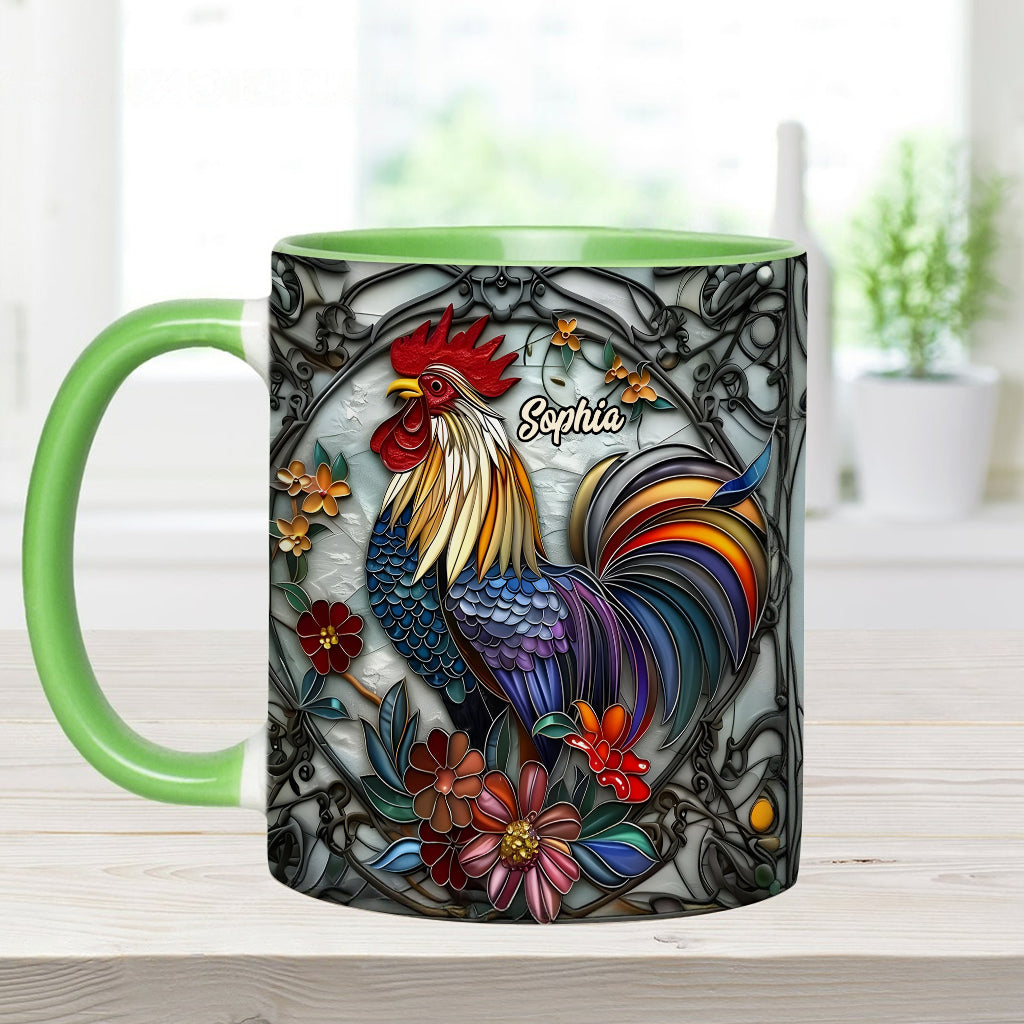Cool Rooster - Personalized Chicken Accent Mug