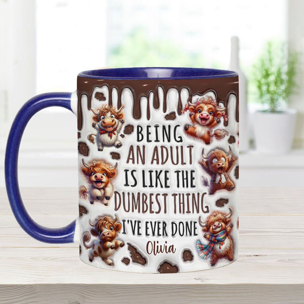 Être adulte, c'est vraiment la chose la plus stupide qui soit - Mug personnalisé