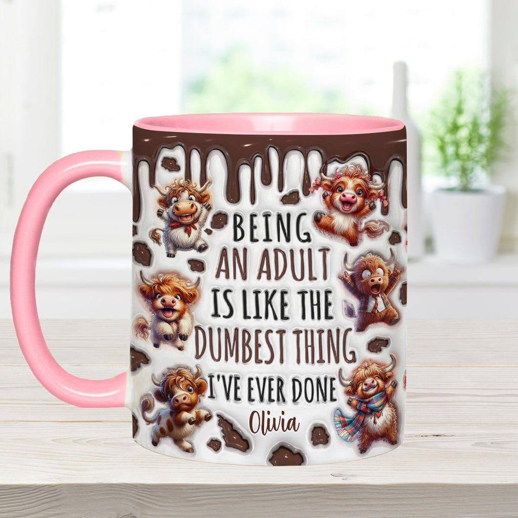 Être adulte, c'est vraiment la chose la plus stupide qui soit - Mug personnalisé