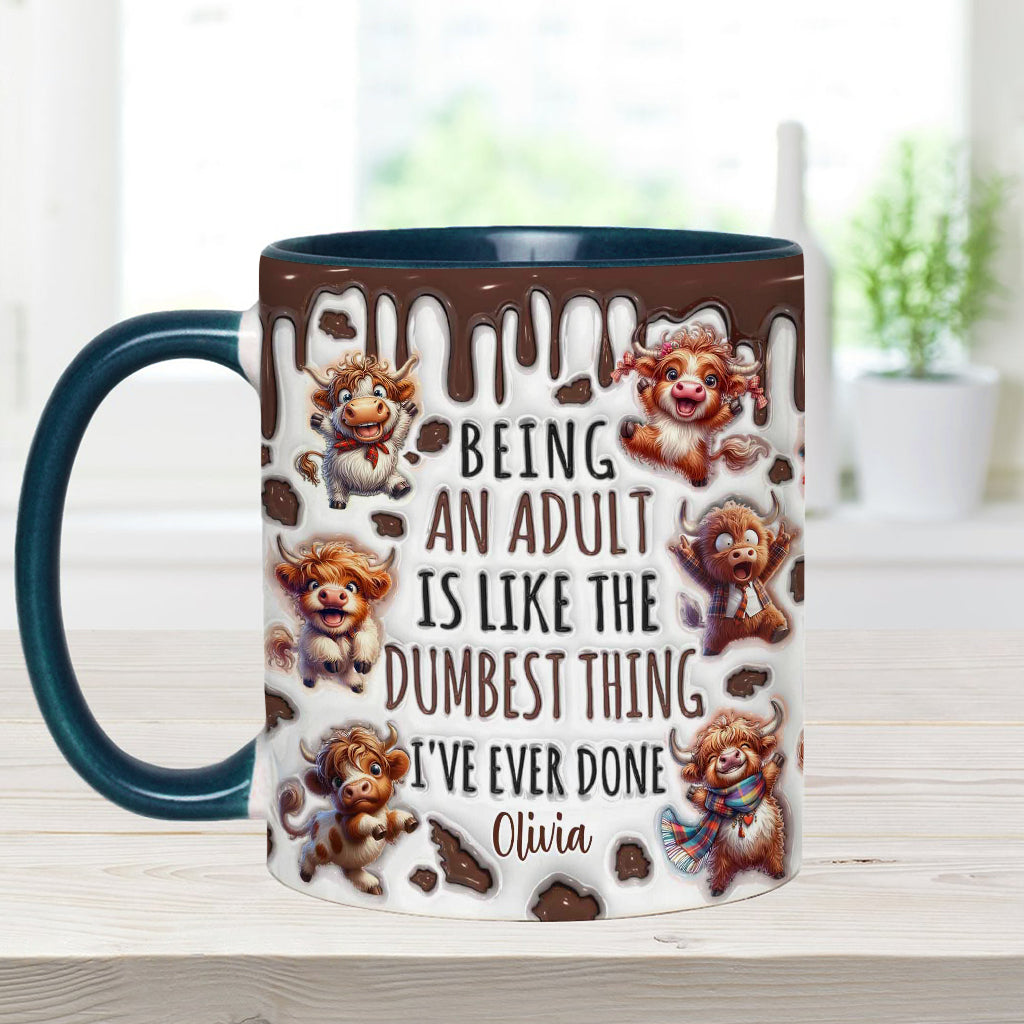 Être adulte, c'est vraiment la chose la plus stupide qui soit - Mug personnalisé