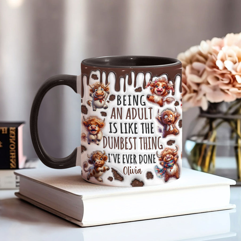 Être adulte, c'est vraiment la chose la plus stupide qui soit - Mug personnalisé