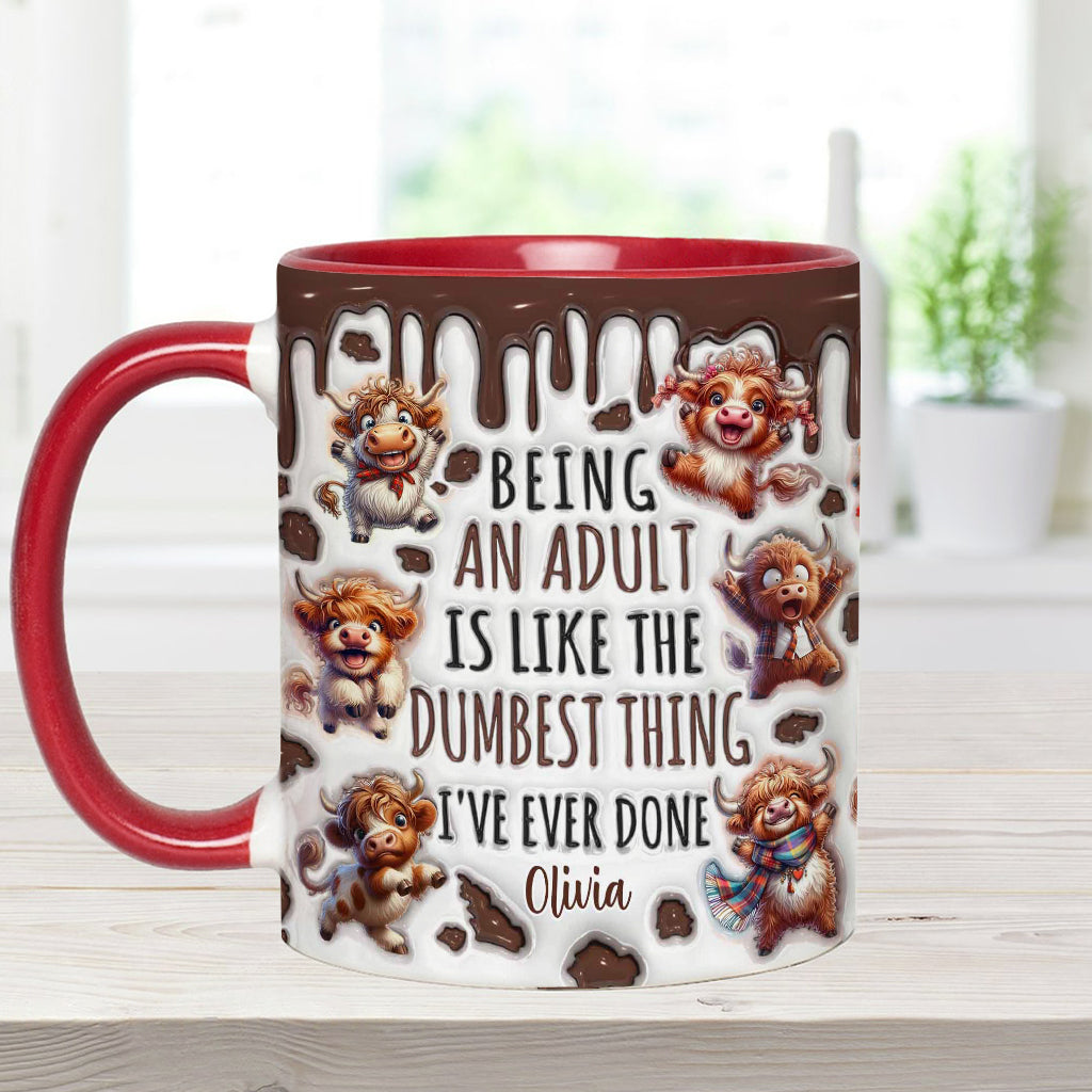 Être adulte, c'est vraiment la chose la plus stupide qui soit - Mug personnalisé