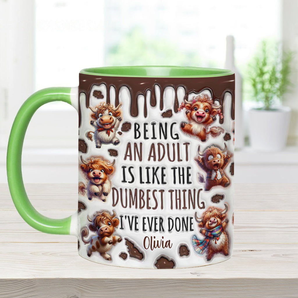 Être adulte, c'est vraiment la chose la plus stupide qui soit - Mug personnalisé