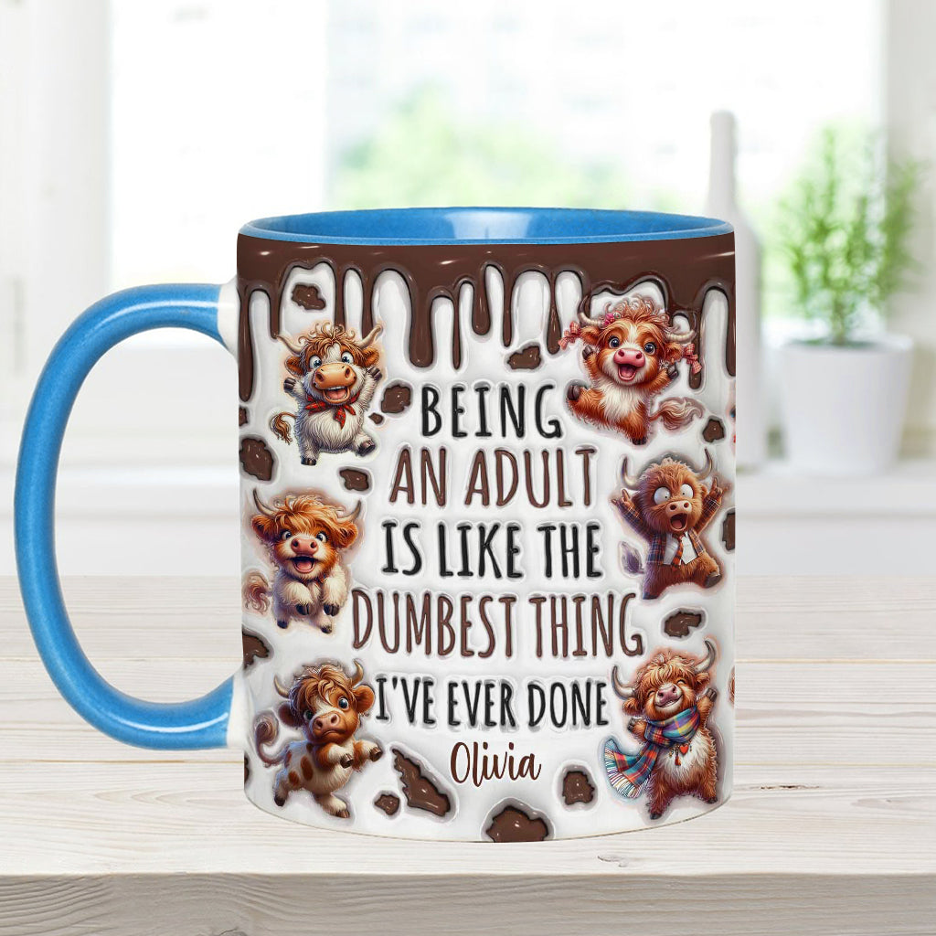 Être adulte, c'est vraiment la chose la plus stupide qui soit - Mug personnalisé