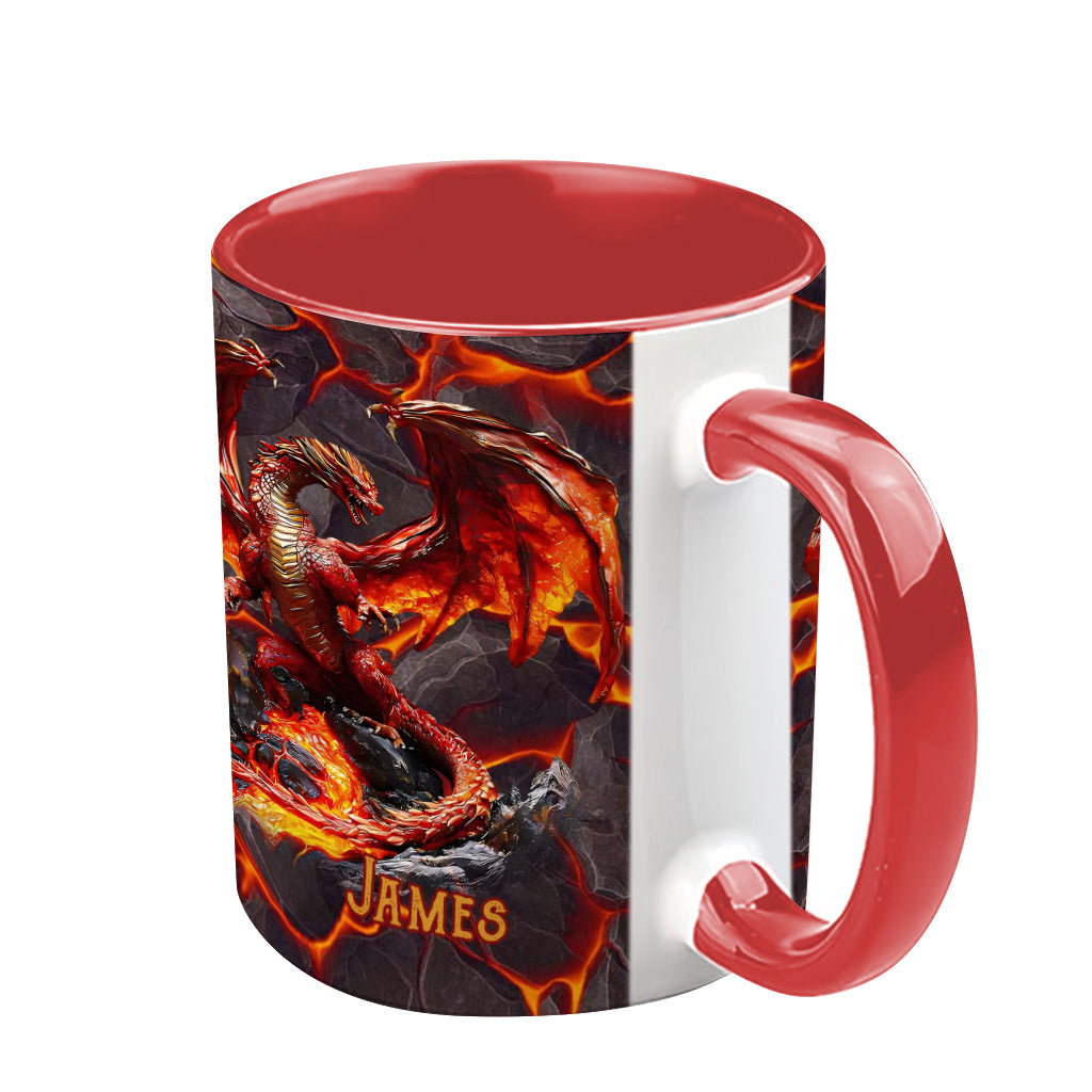 Fire Dragon - Personalized Dragon Accent Mug