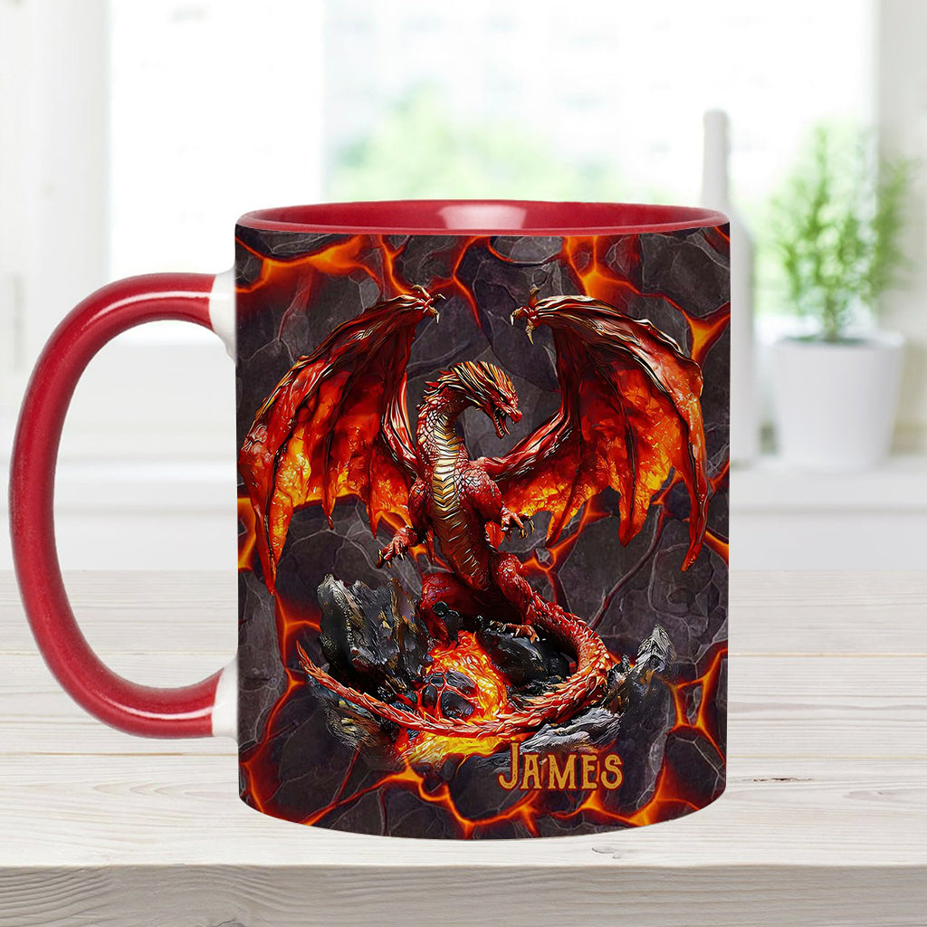 Fire Dragon - Personalized Dragon Accent Mug
